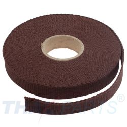 10m Gurtband 25mm Breit ca. 1,6mm stark / braun Polypropylen