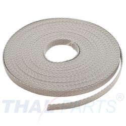 10m Gurtband 10mm Breit ca. 1,6mm stark / grau Polypropylen