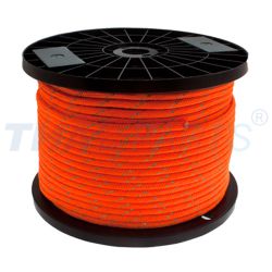 100m Polyester Reflektor Leine 6,0mm  16 x geflochten orange