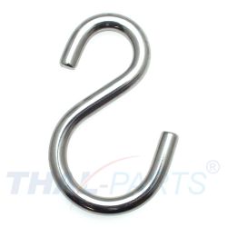 10er Pack S-Haken asymmetrisch 8mm x 67mm Edelstahl V4A