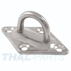 Augplatte Rhombus 64mm x 6mm Edelstahl A2 gestanzt und geschweisst