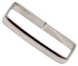 10er Pack Schlaufen 30mm x 9 x 4mm Halbrund Stahl vernickelt