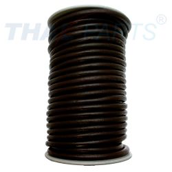 25m Rundleder Lederband Lederschnur Lederriemen 7mm Dunkel Braun