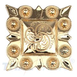 Concho #033 32mm Western Beere Rechteck Conchos Gold