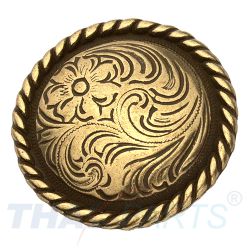 Concho #034 36mm Western Seil Conchos Rund Antik Bronze