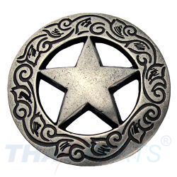 Concho #020 20mm Antik Silber Western Texas Stern Conchos