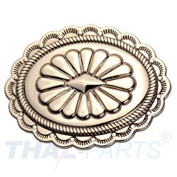 Concho #043 Southwestern Oval Conchos 48mm x38mm Silber