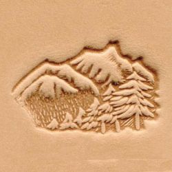 Punzierstempel 3D, Berg & Bume, Gre 25 mm