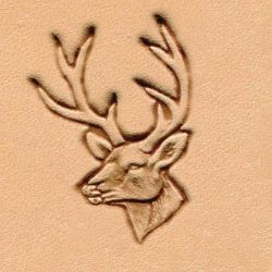 Punzierstempel 3D, Weiwedelhirsch, Gre 25 mm