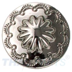 Concho #138 20mm Western Conchos Leathercraft Silber