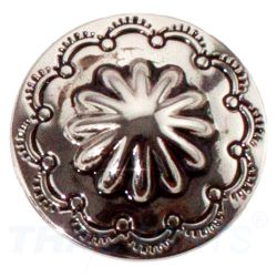 Concho #134 20mm Western Conchos Leathercraft Silber mit Schwarz
