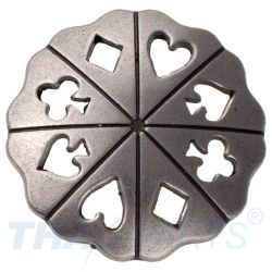 Concho #165 32mm Western Decor Poker Karten Antik Silber Conchos