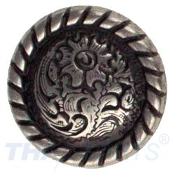Concho #176 20mm Western Zaum Seil Conchos Antik Silber