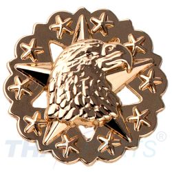 Concho #193 30mm Western Adlerkopf Pride Stern Conchos Gold
