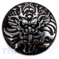Concho #197 30mm Drachen Conchos Chrome mit Schwarz