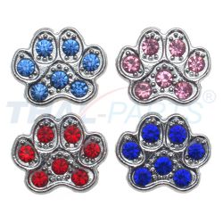 4er Pack Strassmotiv Pfote #2 Sortiment - zum Aufschieben fr 10mm Gurtband