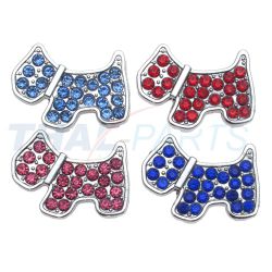 4er Pack Strassmotiv - Hund Dog - zum Aufschieben f�r 10mm Gurtband