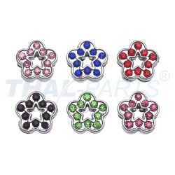 6er Pack Strassmotiv Flower Sortiment zum Aufschieben fr 8mm Gurtband
