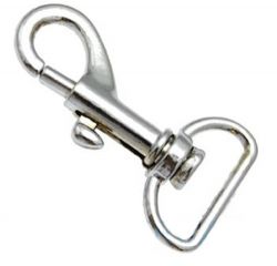 50er Pack Karabinerhaken 20 x 43mm mit geradem Wirbel