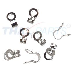 100er Pack Einhngesen fr 4,5mm Kugelketten Silbern Schlieen