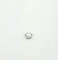 10er Pack Motiv Pfote Silber Chrom #564 - zum Aufschieben 11mm