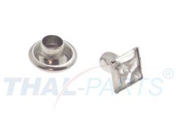 50er Pack Ziernieten Strassnieten Chatonnieten 7 x 7mm Klar Quadratisch Strass