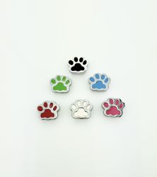 6er Pack Strassmotiv Pfote Sortiment #5033 - zum Aufschieben fr 8mm Gurtband