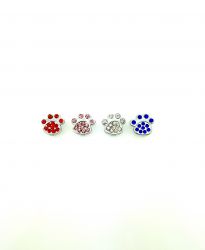 4er Pack Strassmotiv Pfote Sortiment #5032 - zum Aufschieben fr 8mm Gurtband