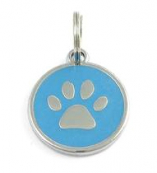 5er Pack Halsbandanh�nger Pfote blau #19 Schmuck Anh�nger