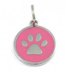 5er Pack Halsbandanh�nger Pfote rosa #20 Schmuck Anh�nger