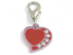 Strassanhnger Charm Herz #2 Strass / Schmuck Anhnger