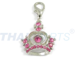 Strassanhnger Krone rosa #11 Strass / Schmuck Anhnger