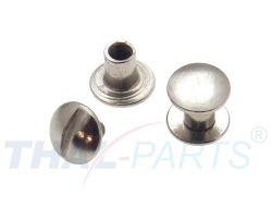 100er Pack Buchschrauben Chicagoschrauben 5mm Kopf 7mm Silbern