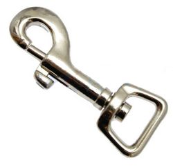 10er Pack Karabinerhaken 16 x 63mm mit geradem Wirbel