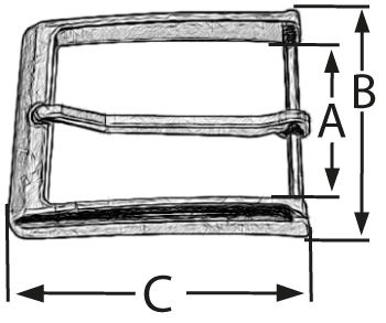 Grtelschnalle 30mm Zinkdruckguss verchromt