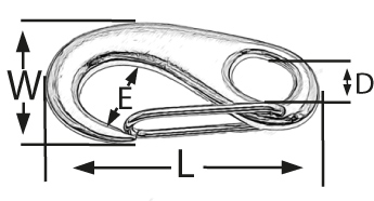 Schnapphaken 50mm aus rostfreiem Edelstahl