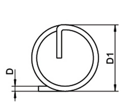 100er Pack Ringsplinte 1,2x15mm Edelstahl V4a Sicherungsringe