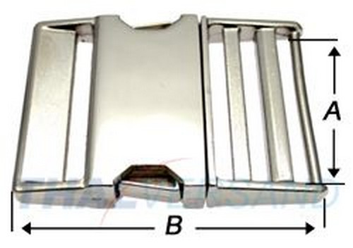 10er Pack Steckschnalle (Steckschlie�er) 50mm Zinkdruckguss 3002