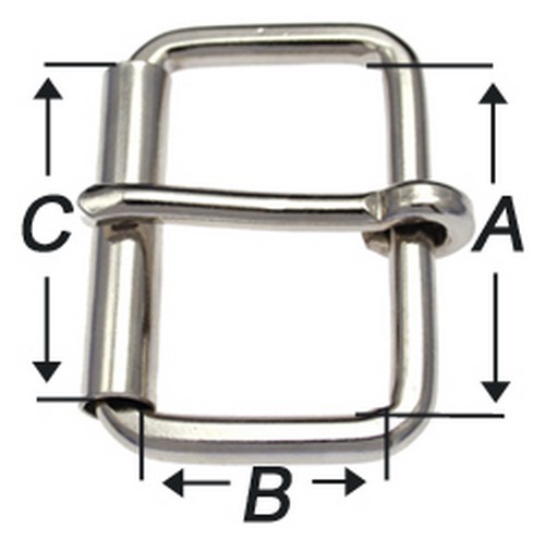 Rollschnalle 17,5mm MESSING / Rollschnallen