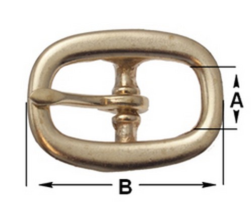 10er Pack Stegschnalle 17mm MESSING Rund Halfterschnalle
