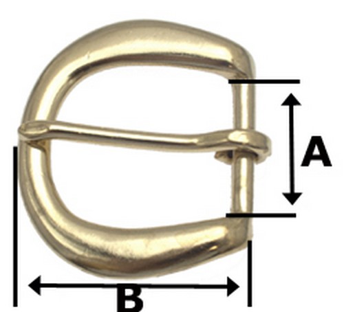 10er Pack Schnalle 5B - 1/2 Zoll ca. 12mm MESSING