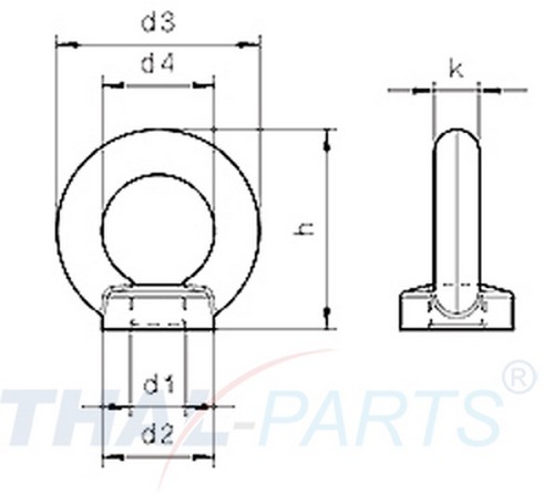 10er Pack Ringmutter M10 DIN 582 Stahl verzinkt Ringmuttern