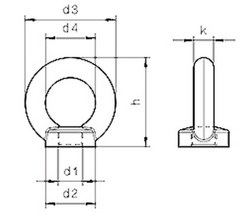 25er Pack Ringmutter M12 DIN 582 Stahl verzinkt Ringmuttern