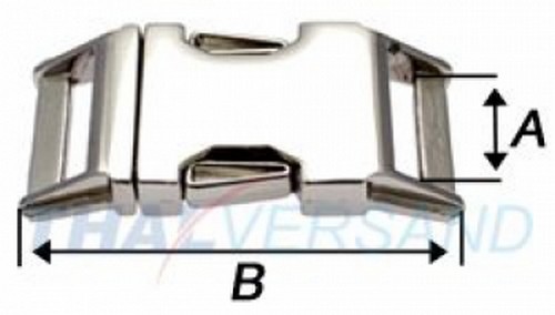10er Pack Steckschnalle (Steckschlie�er) 20mm Aluminium Alu 4001
