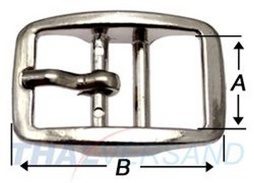 Doppelstegschnalle 20mm MESSING ( Doppelschnalle )