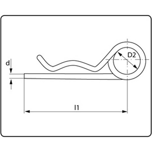 25er Pack Federstecker doppelt 7mm Federvorstecker Federsplinte