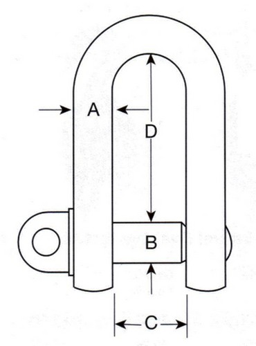 10er Pack Schkel gerade Form - 8mm - 200kg Traglast - Stahl