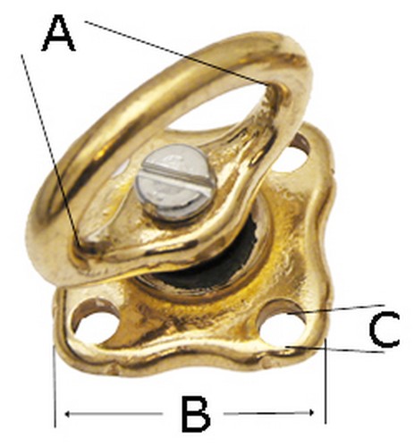 Messing Wirbel zum Anschrauben 25mm