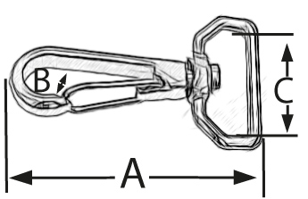 10er Pack Blattfeder Karabinerhaken 27 x 65mm Edelstahl Rostfrei