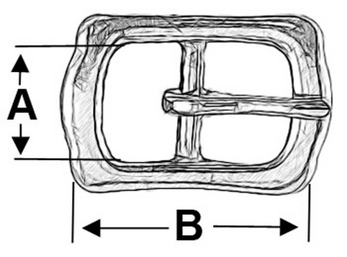 Islandschnalle #123 16mm Messing vernickelt Stegschnalle